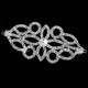 Sew-On Diamante Motif - 150mm x 75mm - Silver